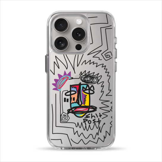 Чехол Pump Clear Case for iPhone 15 Pro Shit Post - цена, характеристики, отзывы, рассрочка, фото 1