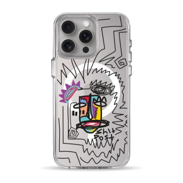 Чохол Pump Clear Case with MagSafe for iPhone 15 Pro Max Shit Post - цена, характеристики, отзывы, рассрочка, фото 1