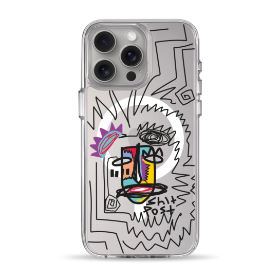 Чохол Pump Clear Case with MagSafe for iPhone 15 Pro Max Shit Post