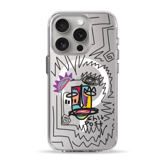 Чохол Pump Clear Case with MagSafe for iPhone 15 Pro Shit Post