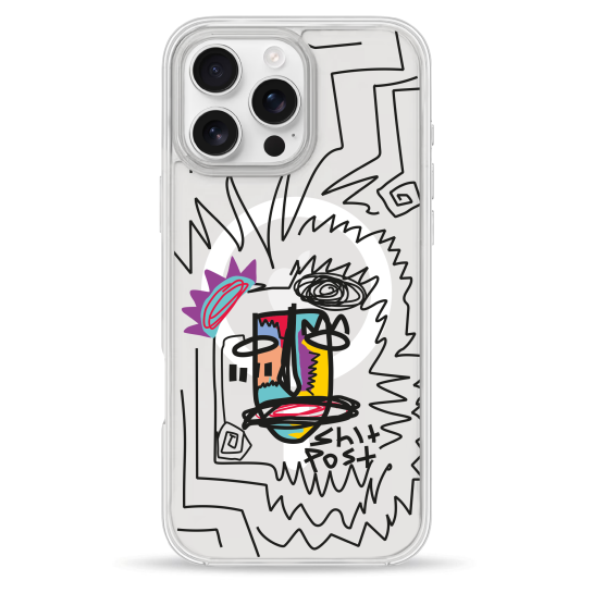 Чохол Pump Clear Case with MagSafe for iPhone 16 Pro Shit Post - ціна, характеристики, відгуки, розстрочка, фото 1