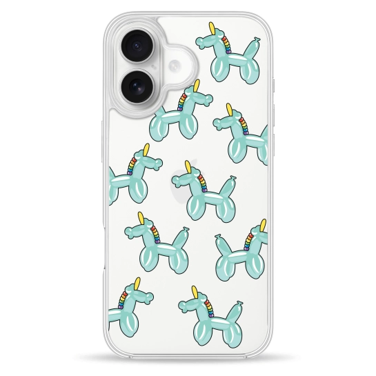 Чехол Pump Clear Case for iPhone 16 Unicorn Baloon