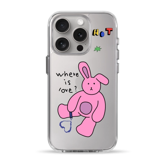 Чехол Pump Clear Case with MagSafe for iPhone 15 Pro Where is Love