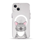 Чехол Pump Clear Case with MagSafe for iPhone 13 Cat think 2