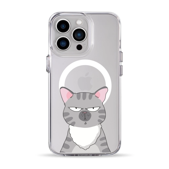 Чехол Pump Clear Case with MagSafe for iPhone 13 Pro Cat think 2