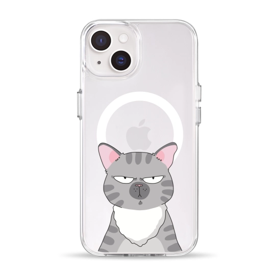 Чохол Pump Clear Case with MagSafe for iPhone 14 Cat think 2