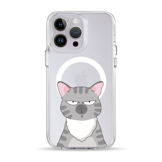 Чехол Pump Clear Case with MagSafe for iPhone 14 Pro Cat think 2