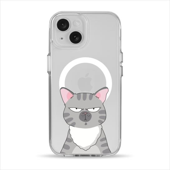 Чехол Pump Clear Case with MagSafe for iPhone 15 Cat think 2 - цена, характеристики, отзывы, рассрочка, фото 1