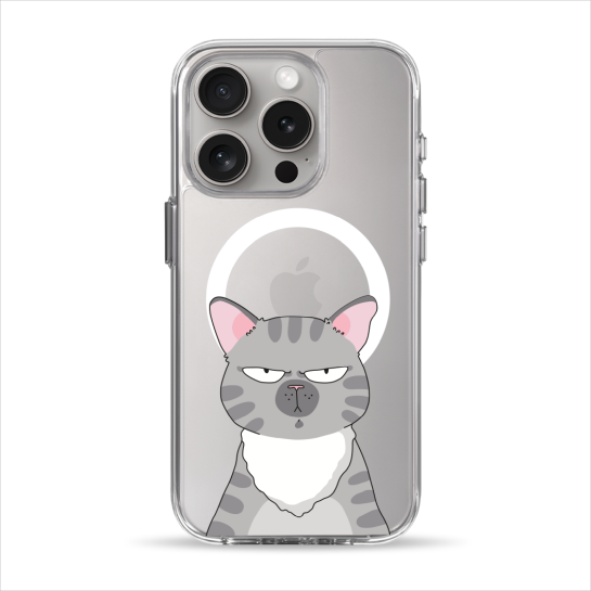 Чехол Pump Clear Case with MagSafe for iPhone 15 Pro Cat think 2 - цена, характеристики, отзывы, рассрочка, фото 1