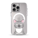 Чохол Pump Clear Case with MagSafe for iPhone 15 Pro Max Cat think 2