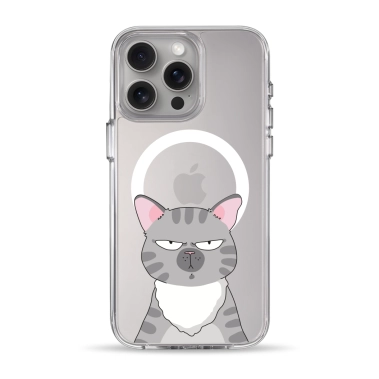 Чехол Pump Clear Case with MagSafe for iPhone 15 Pro Max Cat think 2 - цена, характеристики, отзывы, рассрочка, фото 1