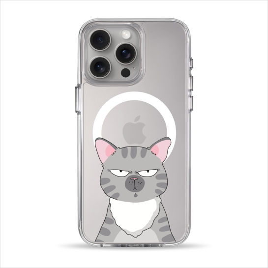 Чехол Pump Clear Case with MagSafe for iPhone 15 Pro Max Cat think 2 - цена, характеристики, отзывы, рассрочка, фото 1