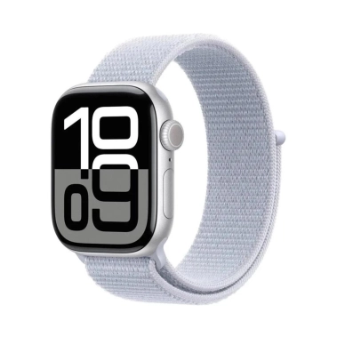 Б/У Apple Watch 10 + LTE 42mm Silver Aluminium Case with Blue Cloud Sport Loop S/L (Отличное) - цена, характеристики, отзывы, рассрочка, фото 1