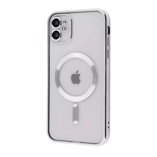 Чехол Metal Matte Case with Magnetic Ring for iPhone 11 Silver