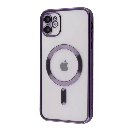 Чехол Metal Matte Case with Magnetic Ring for iPhone 11 Deep Purple