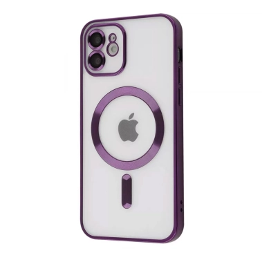 Чехол Metal Matte Case with Magnetic Ring for iPhone 12/12 Pro Deep purple - цена, характеристики, отзывы, рассрочка, фото 1