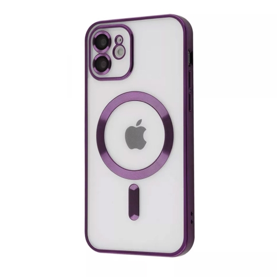 Чохол Metal Matte Case with Magnetic Ring for iPhone 12/12 Pro Deep purple - ціна, характеристики, відгуки, розстрочка, фото 1