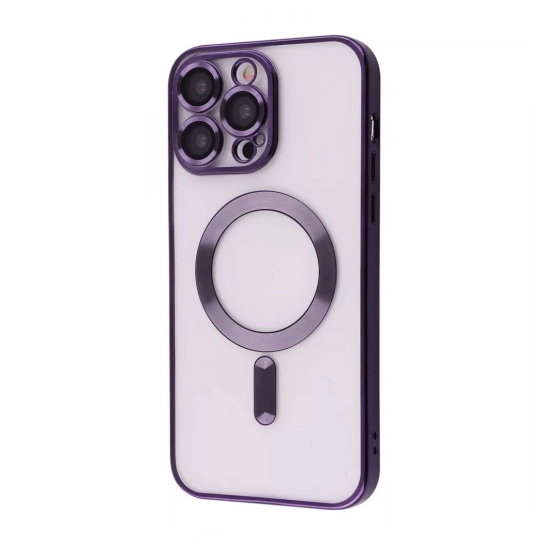 Чехол Metal Matte Case with Magnetic Ring for iPhone 13 Pro Deep Purple
