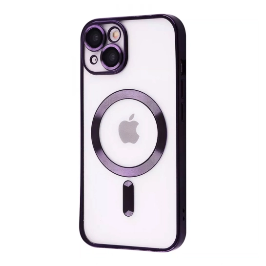Чехол Metal Matte Case with Magnetic Ring for iPhone 14 Deep Purple