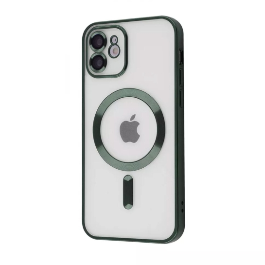 Чехол Metal Matte Case with Magnetic Ring for iPhone 14 Pro Dark Green - цена, характеристики, отзывы, рассрочка, фото 1