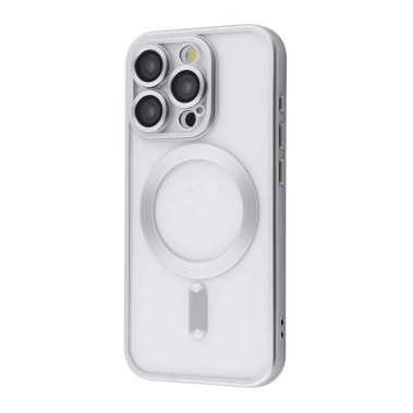 Чехол Metal Matte Case with Magnetic Ring for iPhone 15 Pro White Titanium - цена, характеристики, отзывы, рассрочка, фото 1