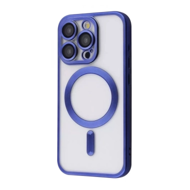 Чехол Metal Matte Case with Magnetic Ring for iPhone 15 Pro Blue Titanium - цена, характеристики, отзывы, рассрочка, фото 1