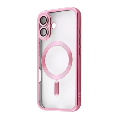 Чохол Metal Matte Case with Magnetic Ring for iPhone 16 Pink - цена, характеристики, отзывы, рассрочка, фото 1