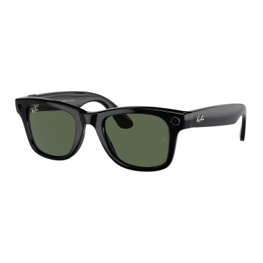 Смарт-очки Ray-Ban Meta Wayfarer Large - Shiny Black Frame with G-15 Green Lenses (RW4006 601/71 53) - цена, характеристики, отзывы, рассрочка, фото 1