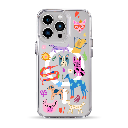 Чехол Pump Clear Case with MagSafe for iPhone 13 Pro Lovely Dogs - цена, характеристики, отзывы, рассрочка, фото 1