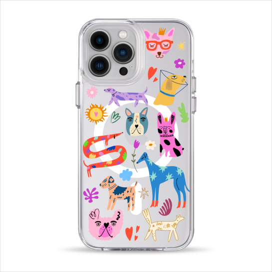 Чехол Pump Clear Case with MagSafe for iPhone 13 Pro Max Lovely Dogs - цена, характеристики, отзывы, рассрочка, фото 1