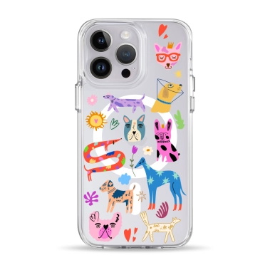 Чехол Pump Clear Case with MagSafe for iPhone 14 Pro Lovely Dogs - цена, характеристики, отзывы, рассрочка, фото 1