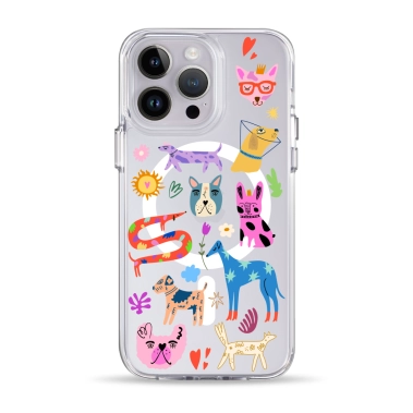 Чехол Pump Clear Case with MagSafe for iPhone 14 Pro Max Lovely Dogs - цена, характеристики, отзывы, рассрочка, фото 1