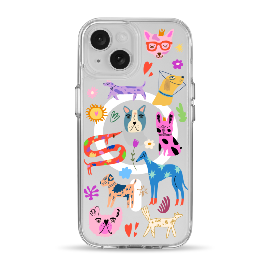 Чохол Pump Clear Case with MagSafe for iPhone 15 Lovely Dogs - ціна, характеристики, відгуки, розстрочка, фото 1