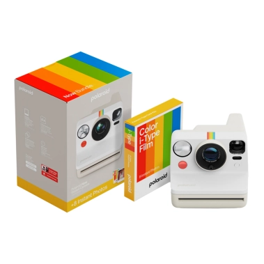Фотоаппарат Polaroid Now Gen 3 Pebble White + Color Film Bundle (8 photos) - цена, характеристики, отзывы, рассрочка, фото 1