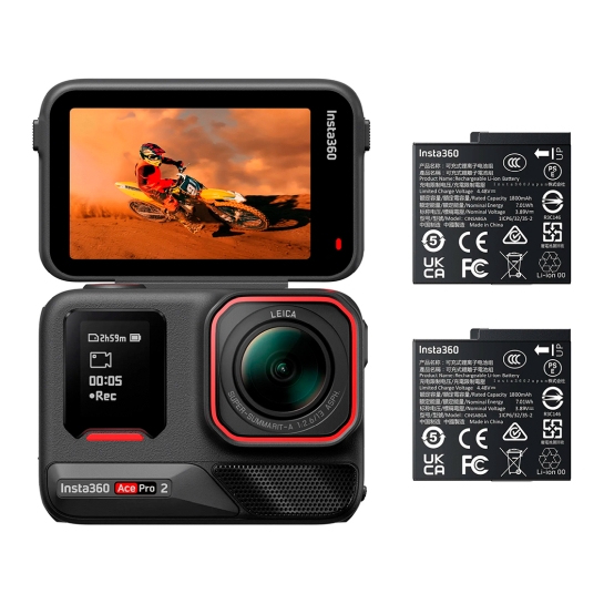 Екшн-камера Insta360 Ace Pro 2 Battery Bundle (CINSBBGA_ACEPRO208) - ціна, характеристики, відгуки, розстрочка, фото 1