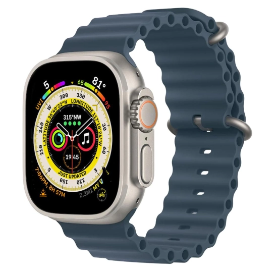 Б/У Смарт-часы Apple Watch Ultra + LTE 49mm Titanium Case with Blue Ocean Band (Идеальное)