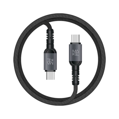 Кабель MAKE Type-C to Type-C PD 1м Denim Grey - цена, характеристики, отзывы, рассрочка, фото 1
