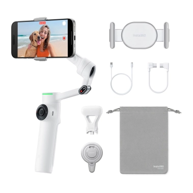 Ручний трьохосьовий стабілізатор для смартфонів Insta360 Flow 2 Pro Creator Bundle Summit White - цена, характеристики, отзывы, рассрочка, фото 1
