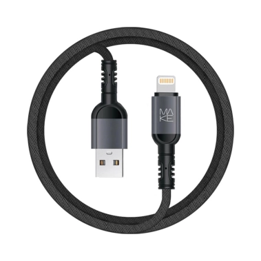 Кабель MAKE USB to Lightning 2.4A 1м Denim Grey - цена, характеристики, отзывы, рассрочка, фото 1