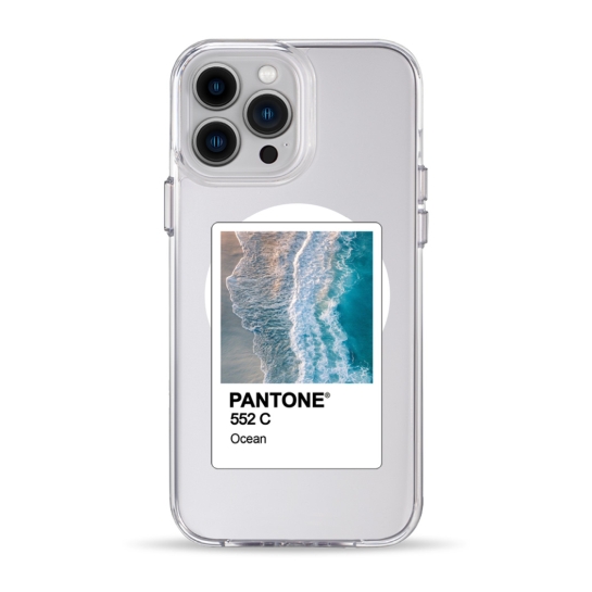 Чехол Pump Clear Case with MagSafe for iPhone 13 Pro Max PANTONE Ocean - цена, характеристики, отзывы, рассрочка, фото 1