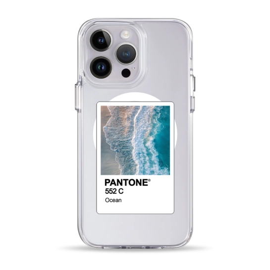 Чехол Pump Clear Case with MagSafe for iPhone 14 Pro Max PANTONE Ocean