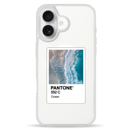 Чехол Pump Clear Case with MagSafe for iPhone 16 PANTONE Ocean