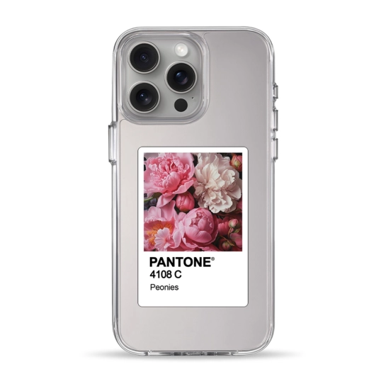 Чохол Pump Clear Case for iPhone 15 Pro Max PANTONE Peonies