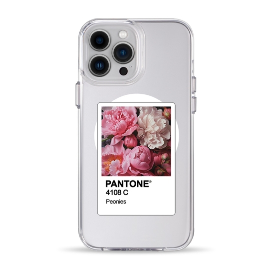 Чехол Pump Clear Case with MagSafe for iPhone 13 Pro Max PANTONE Peonies - цена, характеристики, отзывы, рассрочка, фото 1