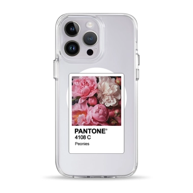 Чохол Pump Clear Case with MagSafe for iPhone 14 Pro PANTONE Peonies - цена, характеристики, отзывы, рассрочка, фото 1
