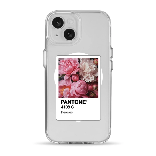 Чохол Pump Clear Case with MagSafe for iPhone 15 PANTONE Peonies