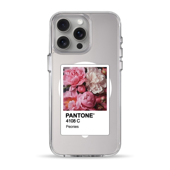 Чехол Pump Clear Case with MagSafe for iPhone 15 Pro Max PANTONE Peonies - цена, характеристики, отзывы, рассрочка, фото 1