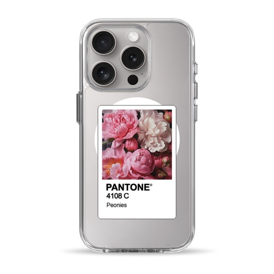 Чохол Pump Clear Case with MagSafe for iPhone 15 Pro PANTONE Peonies - ціна, характеристики, відгуки, розстрочка, фото 1