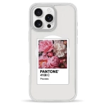 Чехол Pump Clear Case with MagSafe for iPhone 16 Pro Max PANTONE Peonies