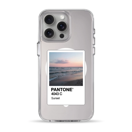 Чехол Pump Clear Case with MagSafe for iPhone 15 Pro Max PANTONE Sunset